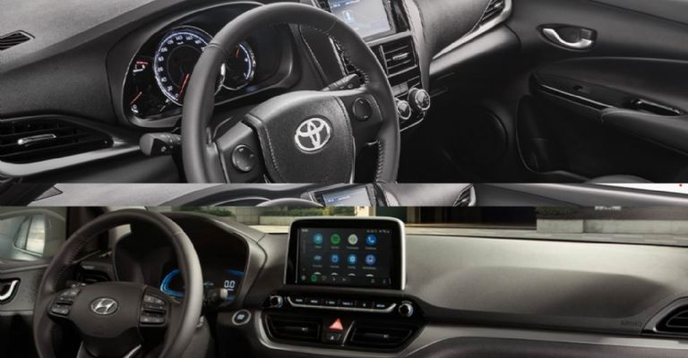 Toyota Yaris vs Hyundai HB20 interior