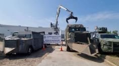 ¡Ya son 59! FGR destruye vehículos llamados "monstruo", propiedad del crimen organizado