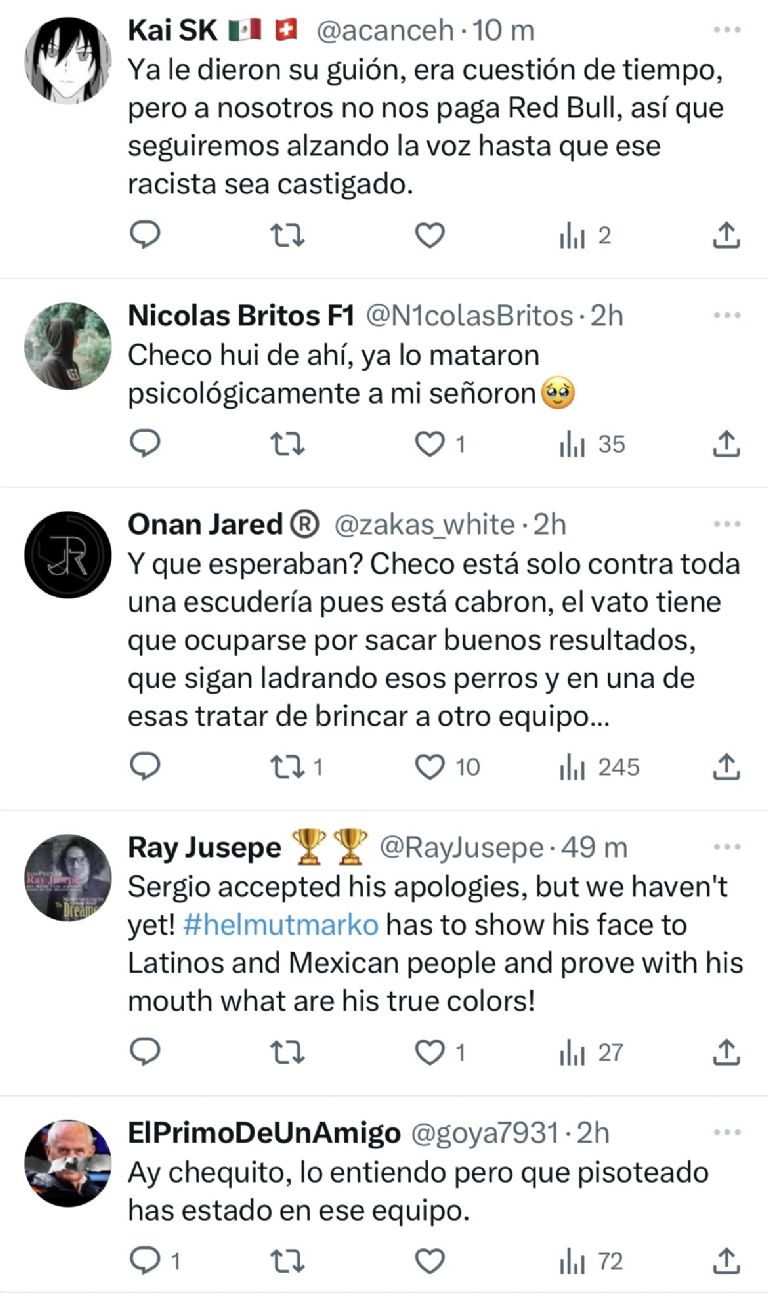 Checo Pérez racismo