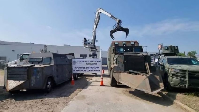 ¡Ya son 59! FGR destruye vehículos llamados "monstruo", propiedad del crimen organizado