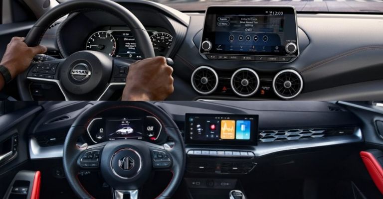 Motor e interior del Nissan Sentra vs MG GT