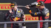 ¡Hay confianza en Red Bull! Verstappen celebra el GP de Italia 2023 con 'nalgada' a Checo Pérez