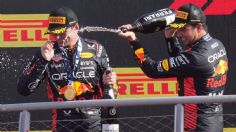 ¡Hay confianza en Red Bull! Verstappen celebra el GP de Italia 2023 con 'nalgada' a Checo Pérez