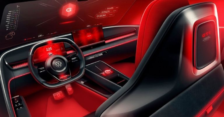 Motor e interior del Volkswagen ID. GTI Concept