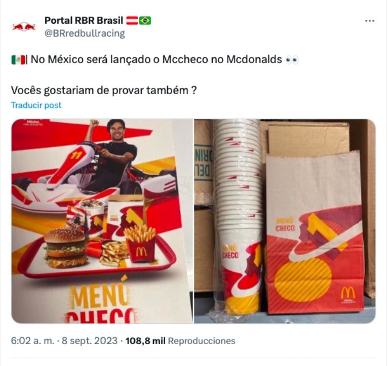 Checo Pérez McDonald's