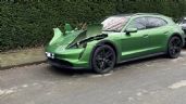Viral: A este Porsche Taycan le robaron los faros delanteros y el resultado es muy triste