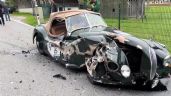 Foto ilustrativa de la nota titulada Viral: Este Jaguar XK120 quedó destrozado por un conductor despistado