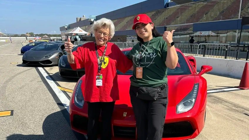 VIRAL: Mujer de 94 años maneja un Ferrari a 240 km/h, ¡cumplió uno de sus más grandes sueños!