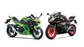 Foto ilustrativa de la nota titulada Kawasaki Ninja 500 vs CFMoto 450SRS: ¿Cuál moto deportiva es mejor, la japonesa o la china?