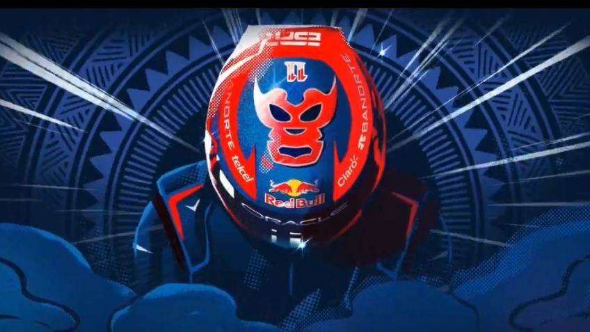 Checo Pérez revela su casco especial para el GP de México 2024, está basado en la lucha libre