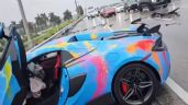Foto ilustrativa de la nota titulada Video Viral: El influencer Jack Doherty choca su McLaren en la lluvia mientras hacia Streaming
