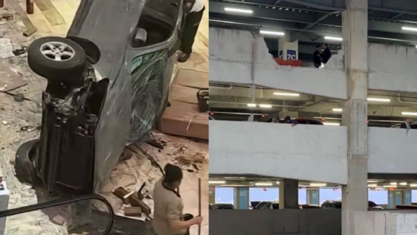 VIDEO: Así cayó un carro desde un quinto piso de un centro comercial