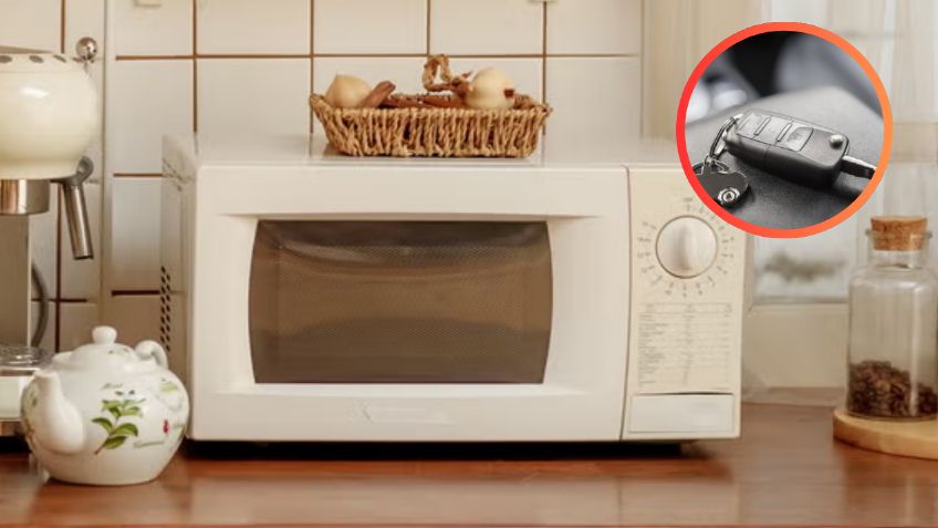 Viral: ¡Niño esconde las llaves del auto de su madre en el microondas!