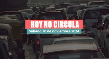 Hoy No Circula Sabatino 30 de noviembre 2024: ¿Qué autos no circulan?