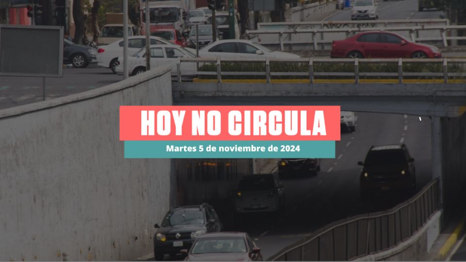 Este martes el programa Hoy No Circula se mantiene vigente en la Ciudad de México y el Estado de México.