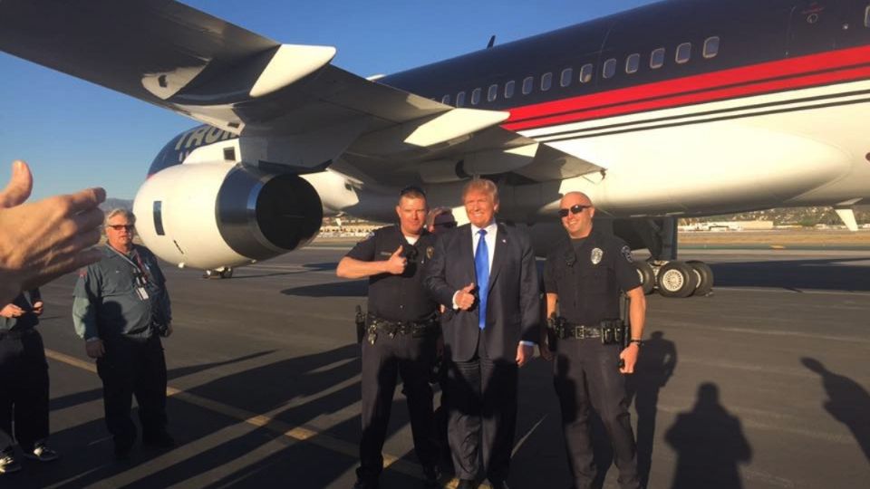 Así es el avión del candidato a la presidencia de Estados Unidos