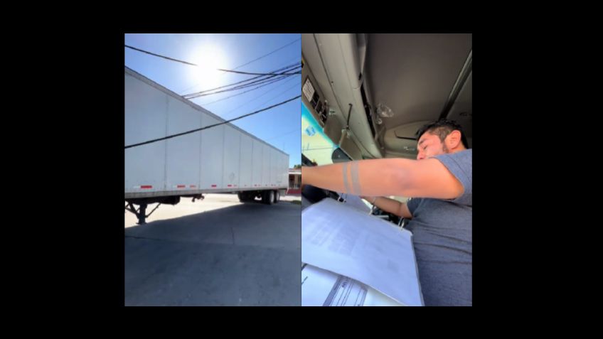 Trailero rompe en llanto tras un percance en Ciudad del Carmen; tiene temor de perder su trabajo