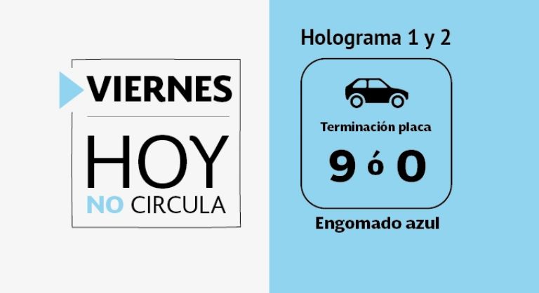 CDMX y Edomex Estos carros NO circulan el viernes 20 de diciembre de 2024