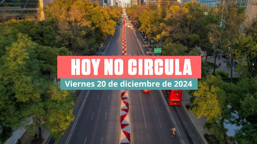 Hoy No Circula viernes 20 de diciembre de 2024 en CDMX y Edomex: Estos automóviles descansan hoy