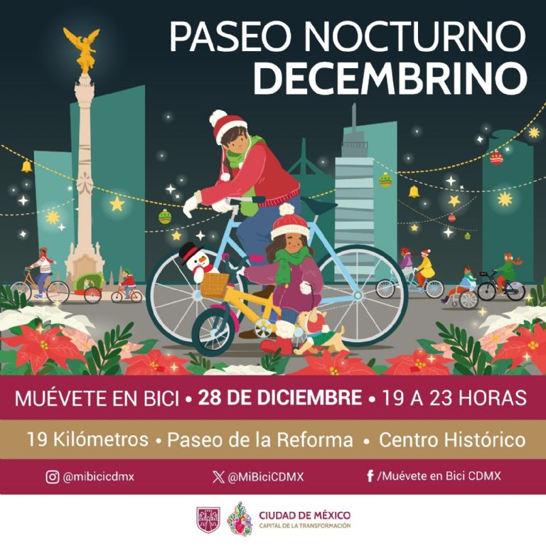 Horario del último Paseo Nocturno Muévete en Bici 2024