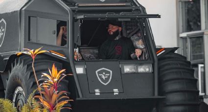 ¡Farruko tiene un tanque SHERP y en él sale a comprar pollo frito! Cuánto cuesta su vehículo todoterreno