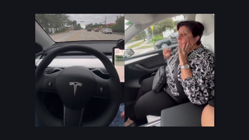VIDEO: “Pon las manos en el timón”, una abuela se sorprende con el piloto automático de Tesla
