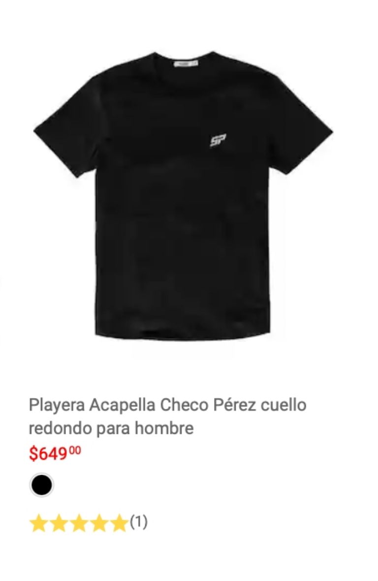 Playera Checo Pére