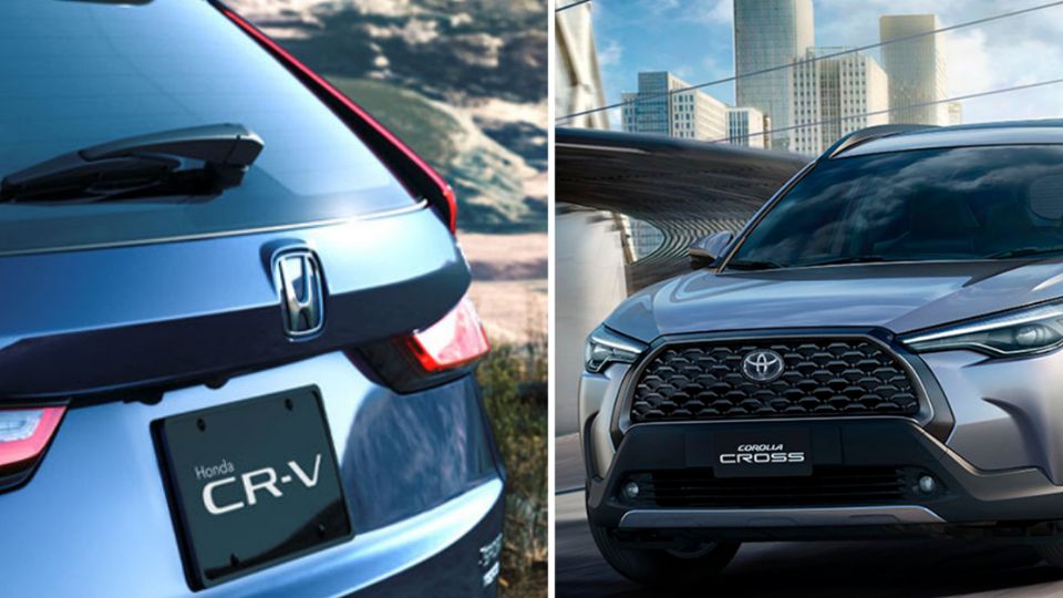 La Honda CR-V y la Toyota Corolla Croos son dos de las SUV's más valoradas del mercado.