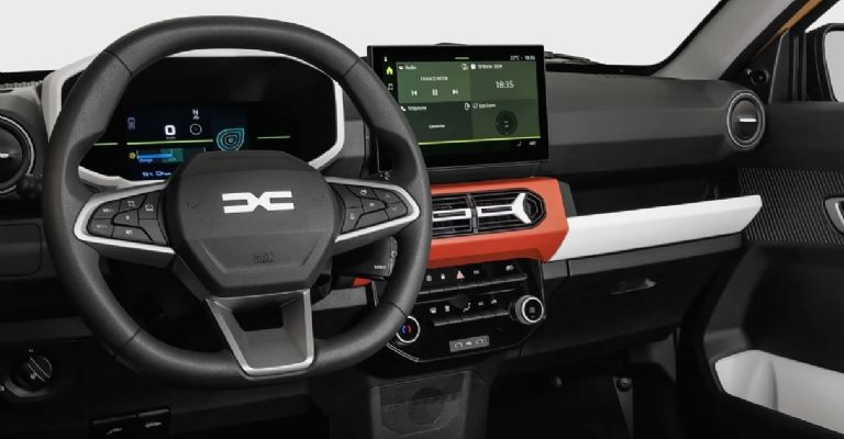 Motor e interior del Dacia Spring EV 2024