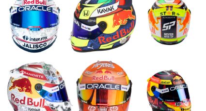 ¡Mini cascos de Checo Pérez en oferta! Algunos son ediciones especiales