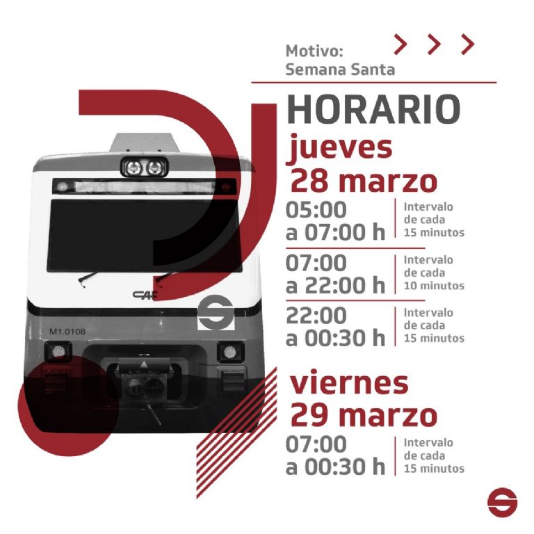 Tren Suburbano Semana Santa