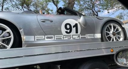 Conductor de Porsche simula estar en la F1 y choca 7 autos en CDMX; no tenía seguro