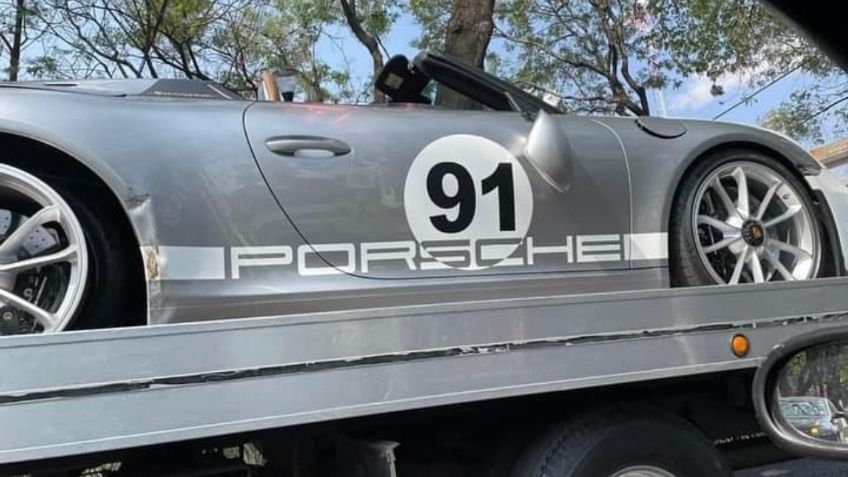 Conductor de Porsche simula estar en la F1 y choca 7 autos en CDMX; no tenía seguro