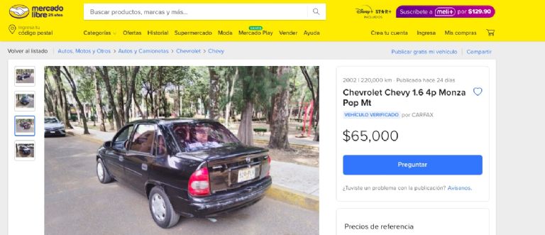 Chevy Monza seminuevo 