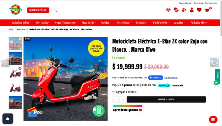 Moto en oferta Waldo's