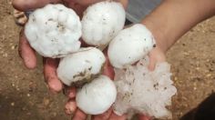 Granizo destroza parabrisas de varios autos en Nuevo León, México, ¡sálvense quien pueda!