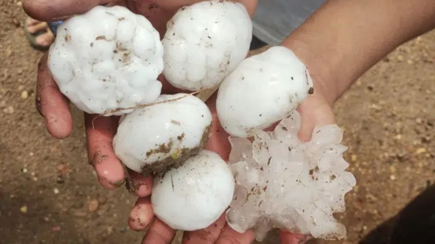 Granizo destroza parabrisas de varios autos en Nuevo León, México, ¡sálvense quien pueda!