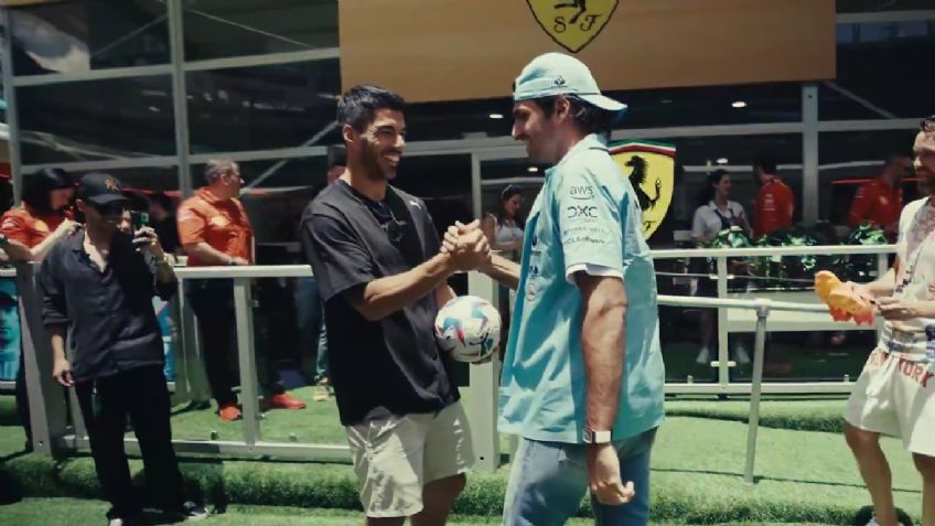 GP de Miami 2024: Carlos Sainz de Ferrari y su increíble dominio de balón con Luis Suárez