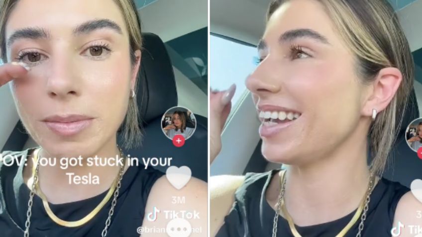 ¿Fue su culpa? Influencer queda atrapada al interior de su Tesla a más de 40° C