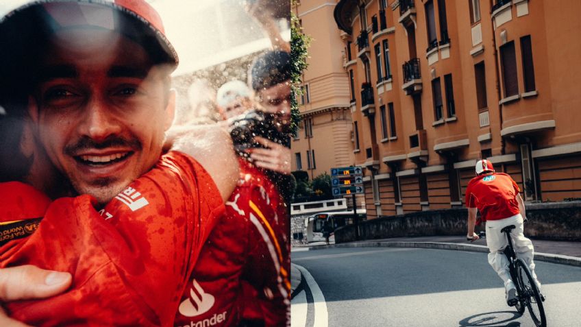 VIDEO: Charles Leclerc de Ferrari finalmente ganó el GP de Mónaco 2024 y regresó a su casa en bicicleta