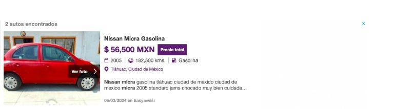 Nissan Micra seminuevo