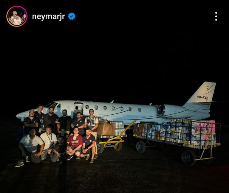 Así ayuda Neymar a los damnificados por las inundaciones en Brasil