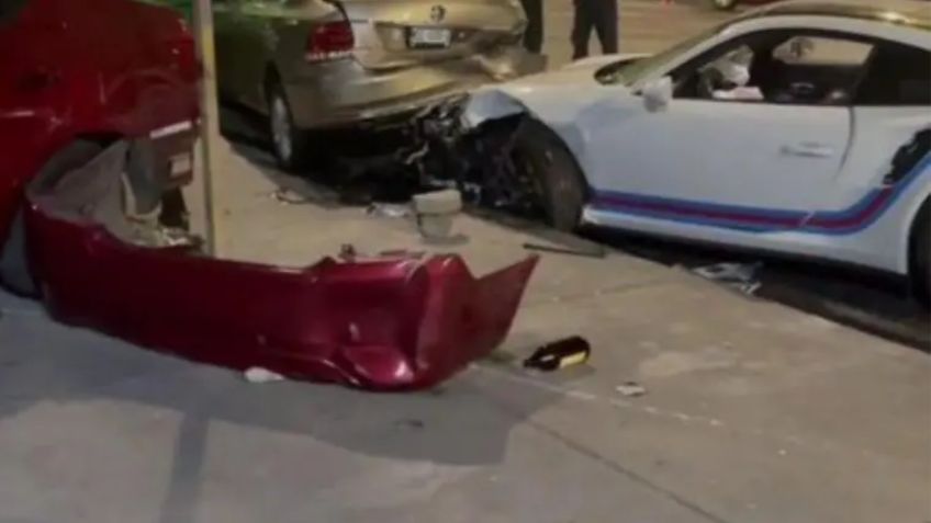 Conductor de Porsche se estrelló contra tres autos en Iztapalapa, iba en estado de ebriedad
