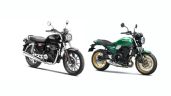 Foto ilustrativa de la nota titulada Honda CB350 H Ness vs Kawasaki Z650RS: ¿Qué moto japonesa estilo retro es mejor?