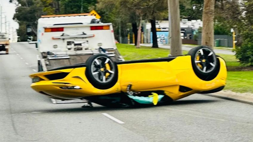 Viral: Este Ferrari SF90 quedó volteado, fue en Australia