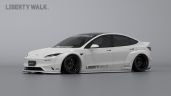 Foto ilustrativa de la nota titulada ¿Un Tesla Model 3 tuneado? Liberty Walk anuncia su kit