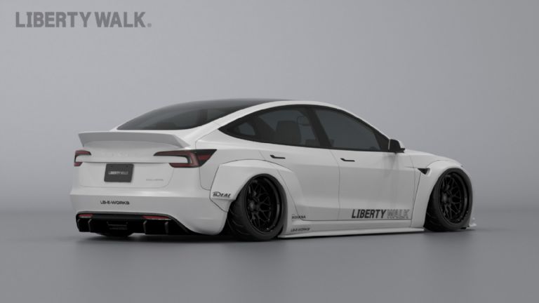 Así es el kit de Liberty Walk para el Tesla Model 3
