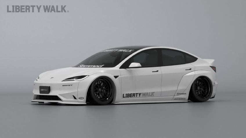 ¿Un Tesla Model 3 tuneado? Liberty Walk anuncia su kit