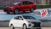 Foto ilustrativa de la nota titulada Chevrolet Aveo o Mitsubishi Mirage G4: Duelo de sedanes baratos, ¿cuál de los dos es mejor?