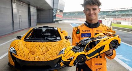 LEGO McLaren P1 de tamaño real: ¡Lando Norris parece niño chiquito con juguete nuevo!